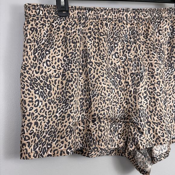 Pink Victoria’s Secret Boxy Pajama Shorts Women's XXL Tencel New Animal Print - Picture 3 of 8
